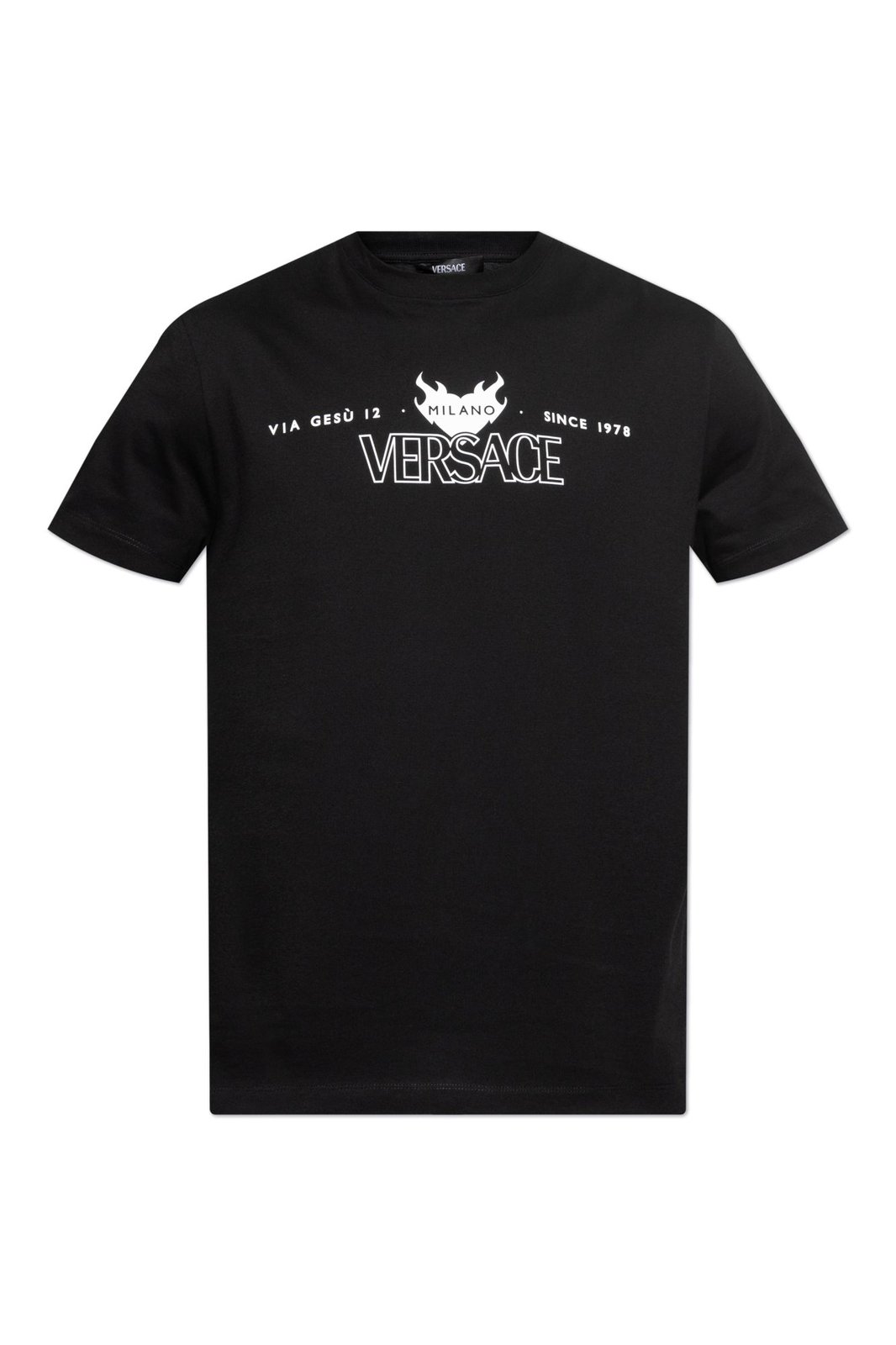 Versace Logo-Printed Crewneck T-Shirt