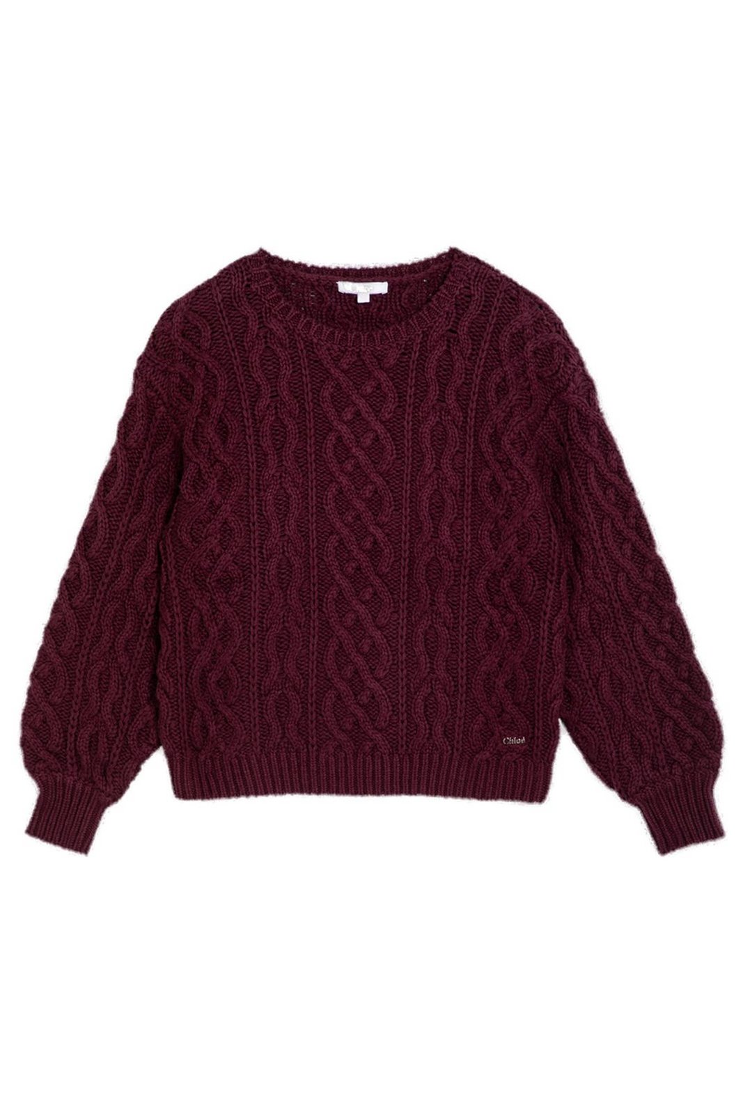 Chloé Kids Cable-Knit Crewneck Jumper