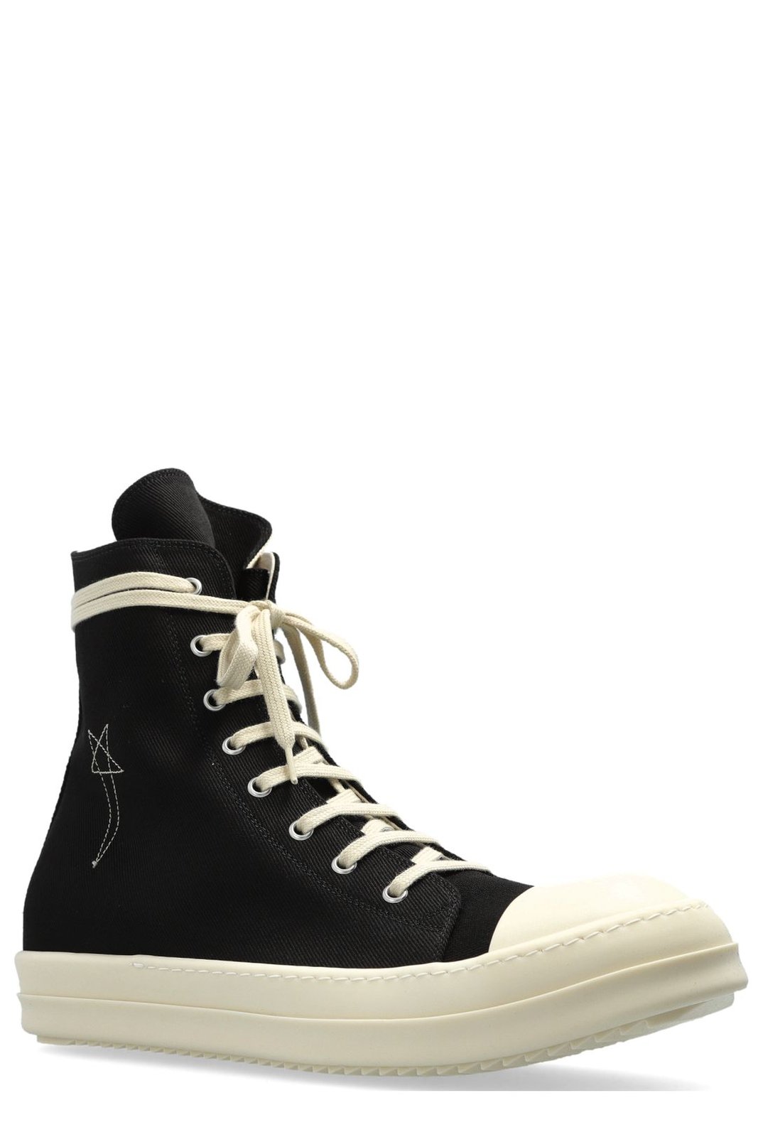 Rick Owens DRKSHDW Round Toe Lace-Up Sneakers