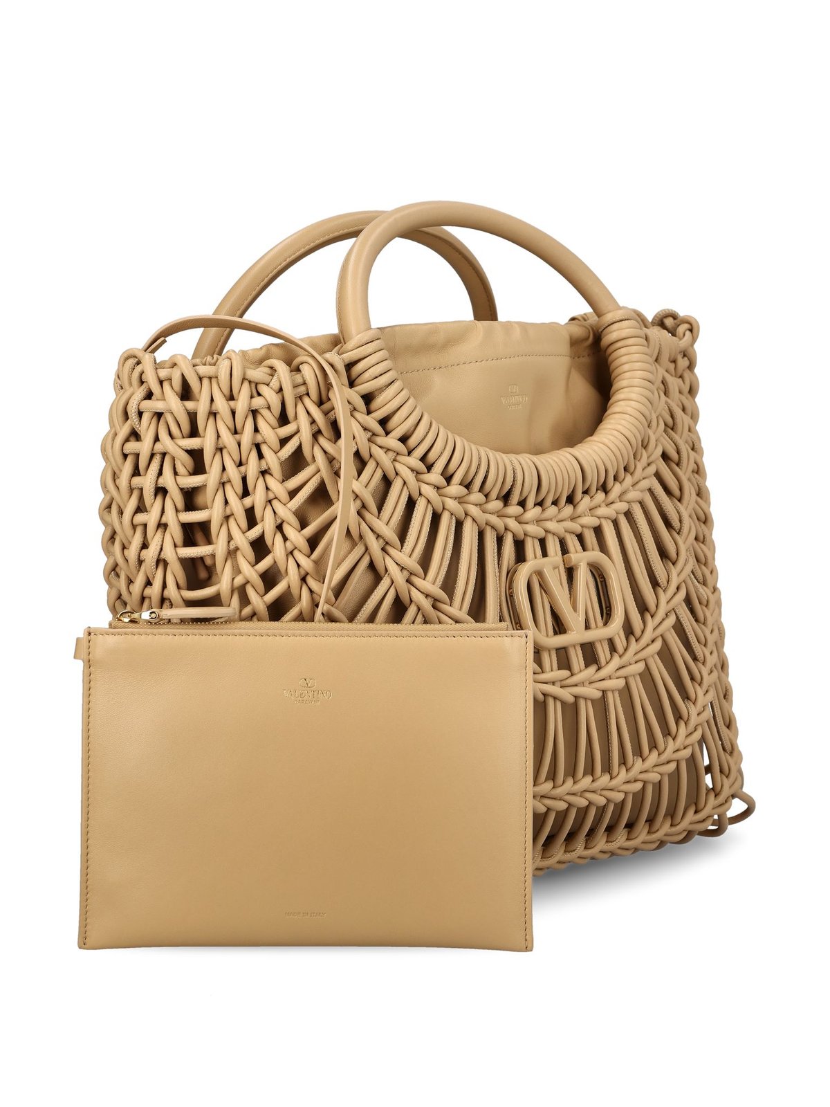 Valentino AllKnots Logo Plaque Tote Bag