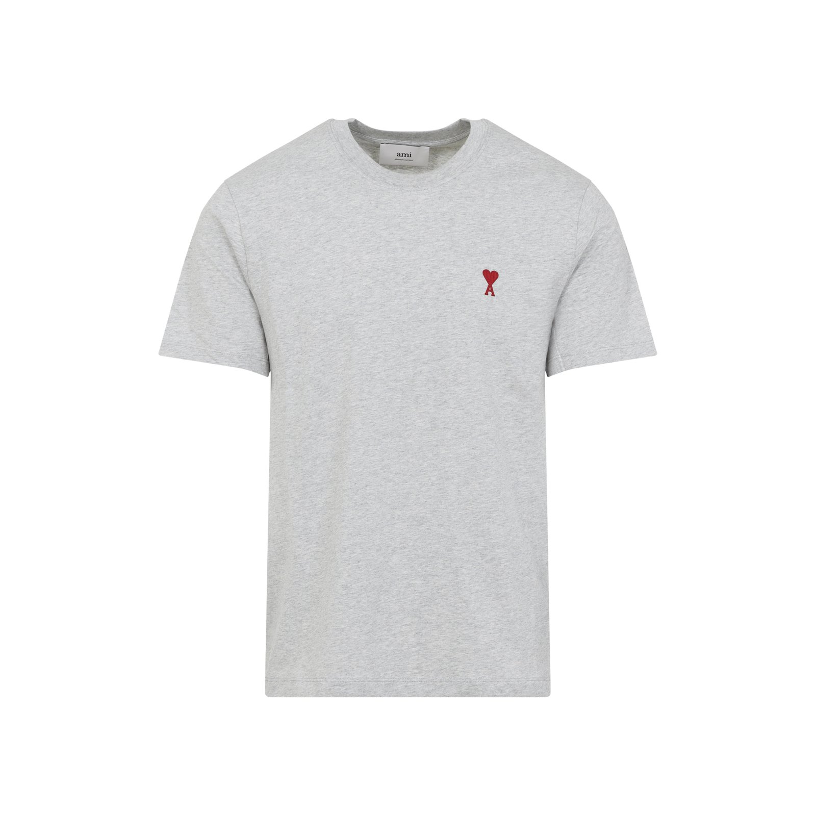 AMI Paris Logo Embroidered Crewneck T-Shirt