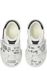 Dolce & Gabbana Kids Graphic Printed Touch-Strap Sneakers