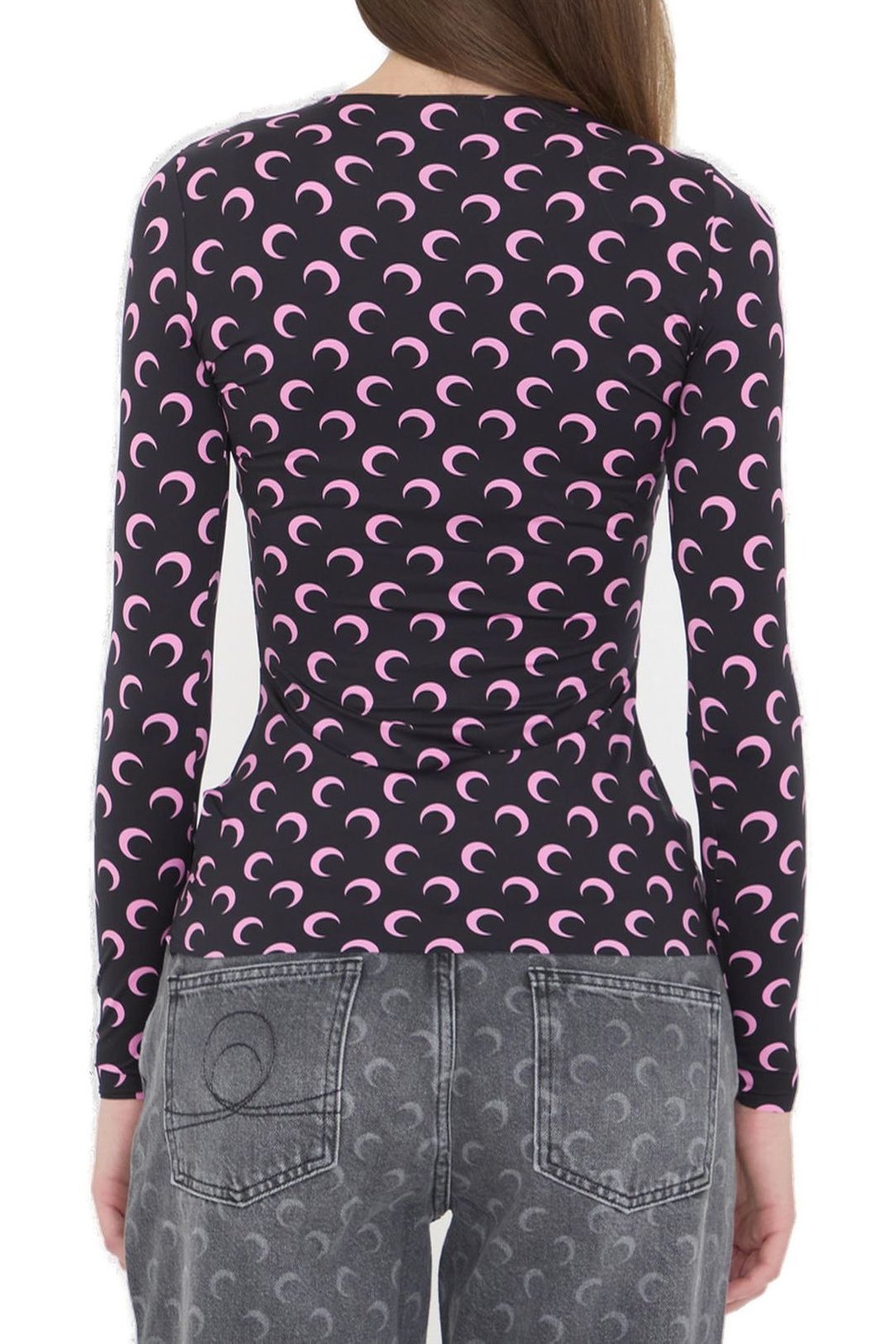 Marine Serre Moon Printed Crewneck T-Shirt