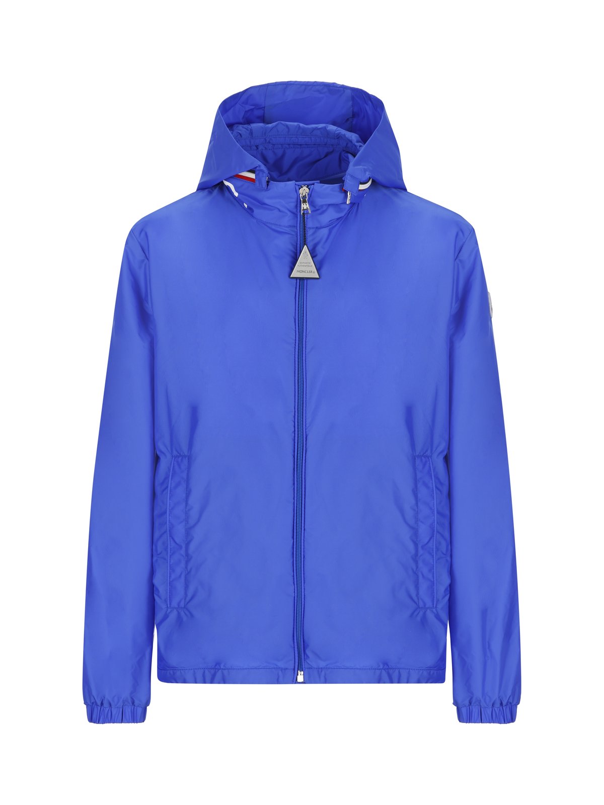 ジャケット・アウター MONCLER Logo Patch Hooded Nylon Jacket Shop Moncler Enfant Logo Patch Zipped Hooded Jacket on Sale