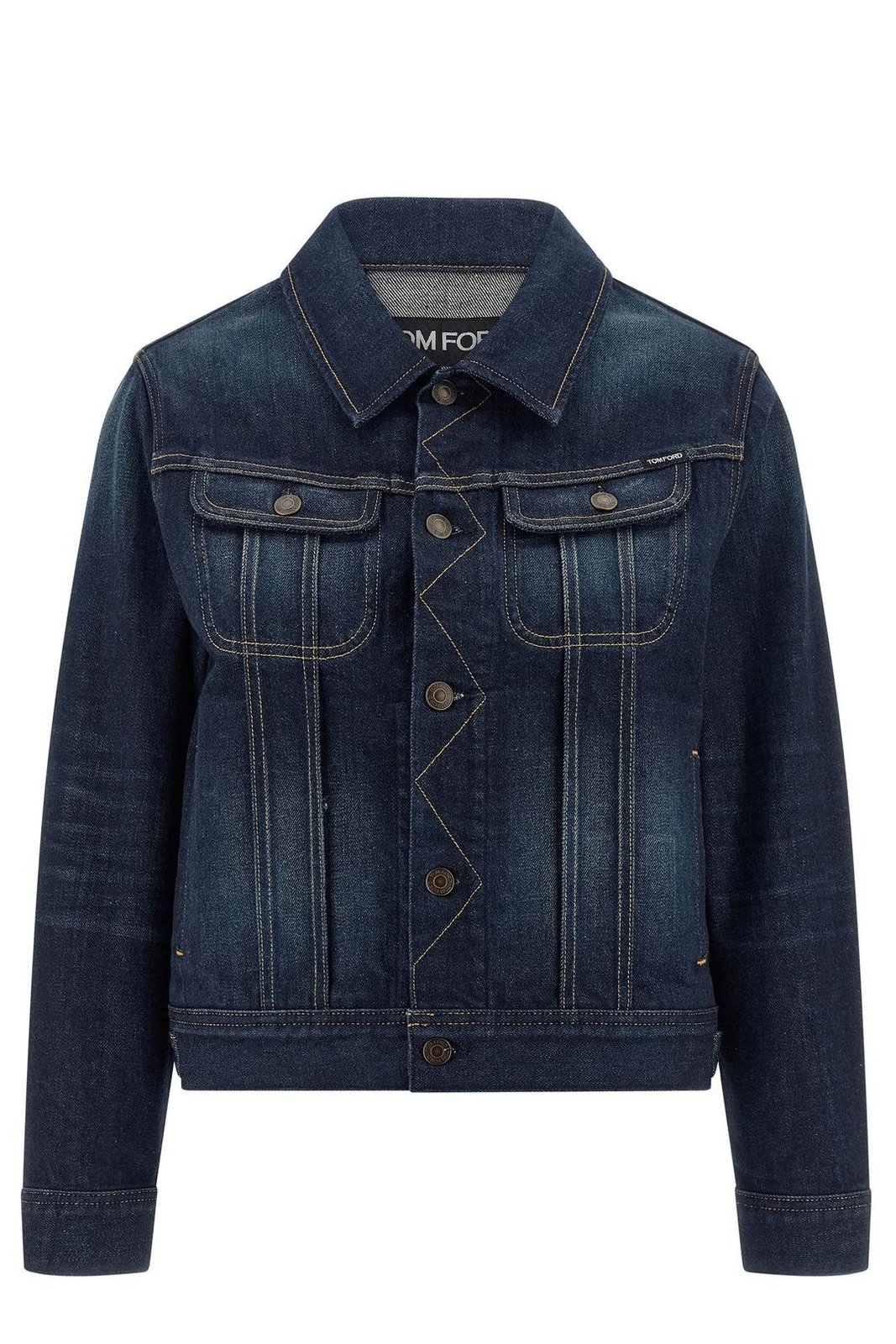 Tom Ford Cropped Contrast-Stitch Denim Jacket – Cettire