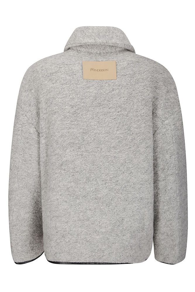 ジャケット・アウター JW ANDERSON CONTRAST TRIM CASUAL JACKET JW Anderson Contrast Trim Casual Jacket Grey Melange – LESS 17