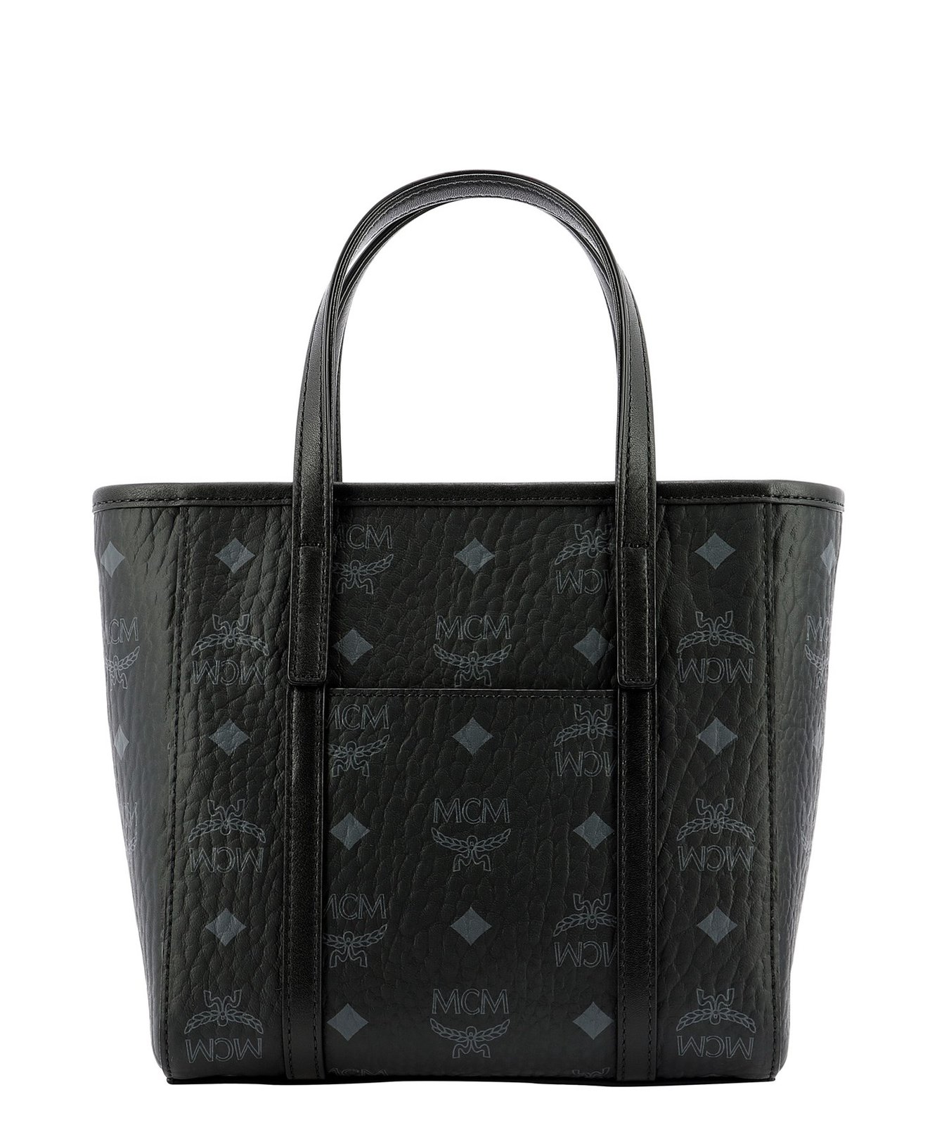 MCM Logo Plaque Small Tote Bag