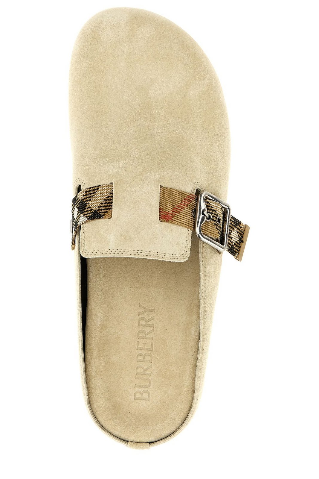 Burberry Urchin Checked Buckle Clogs