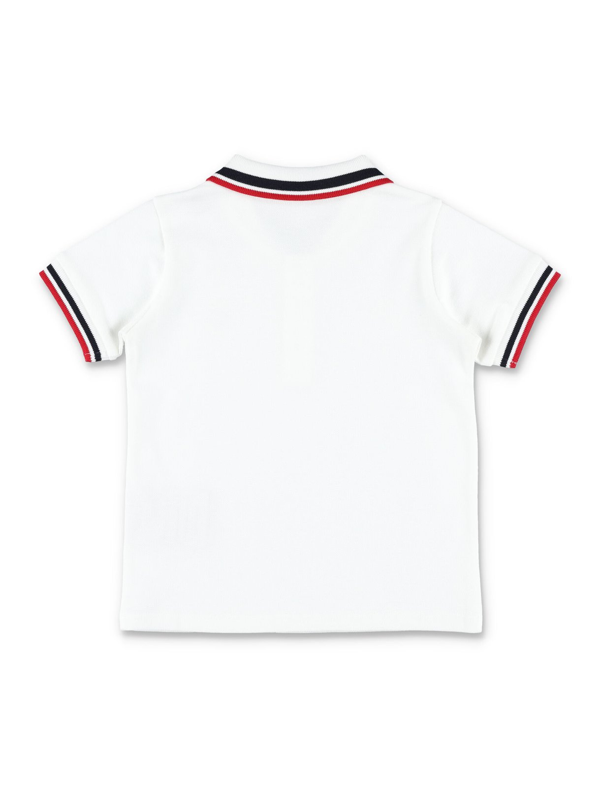 Moncler Enfant Tricolour-Trimmed Piquet Polo Shirt