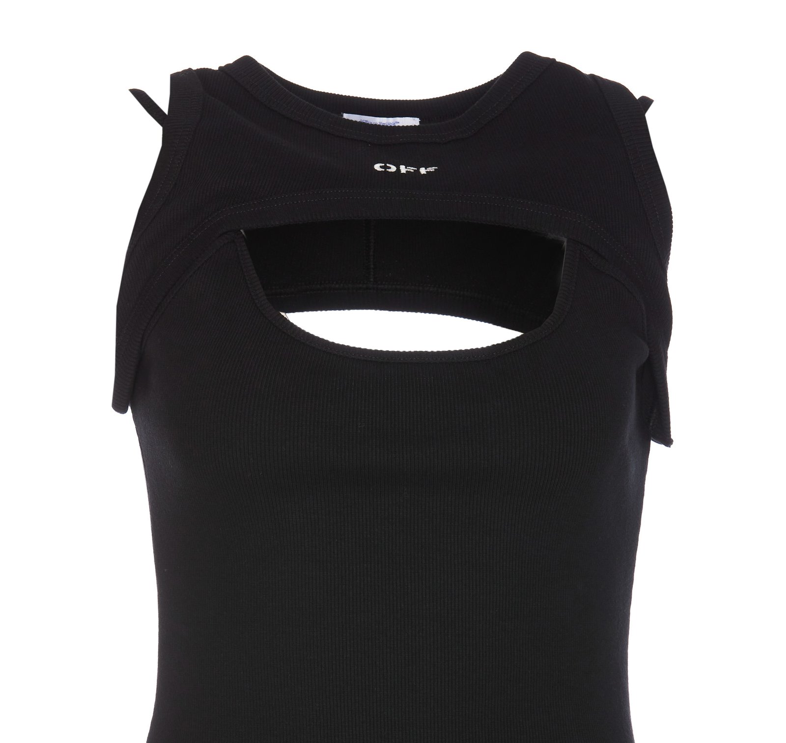 Off-White Cut-Out Sleeveless Dress