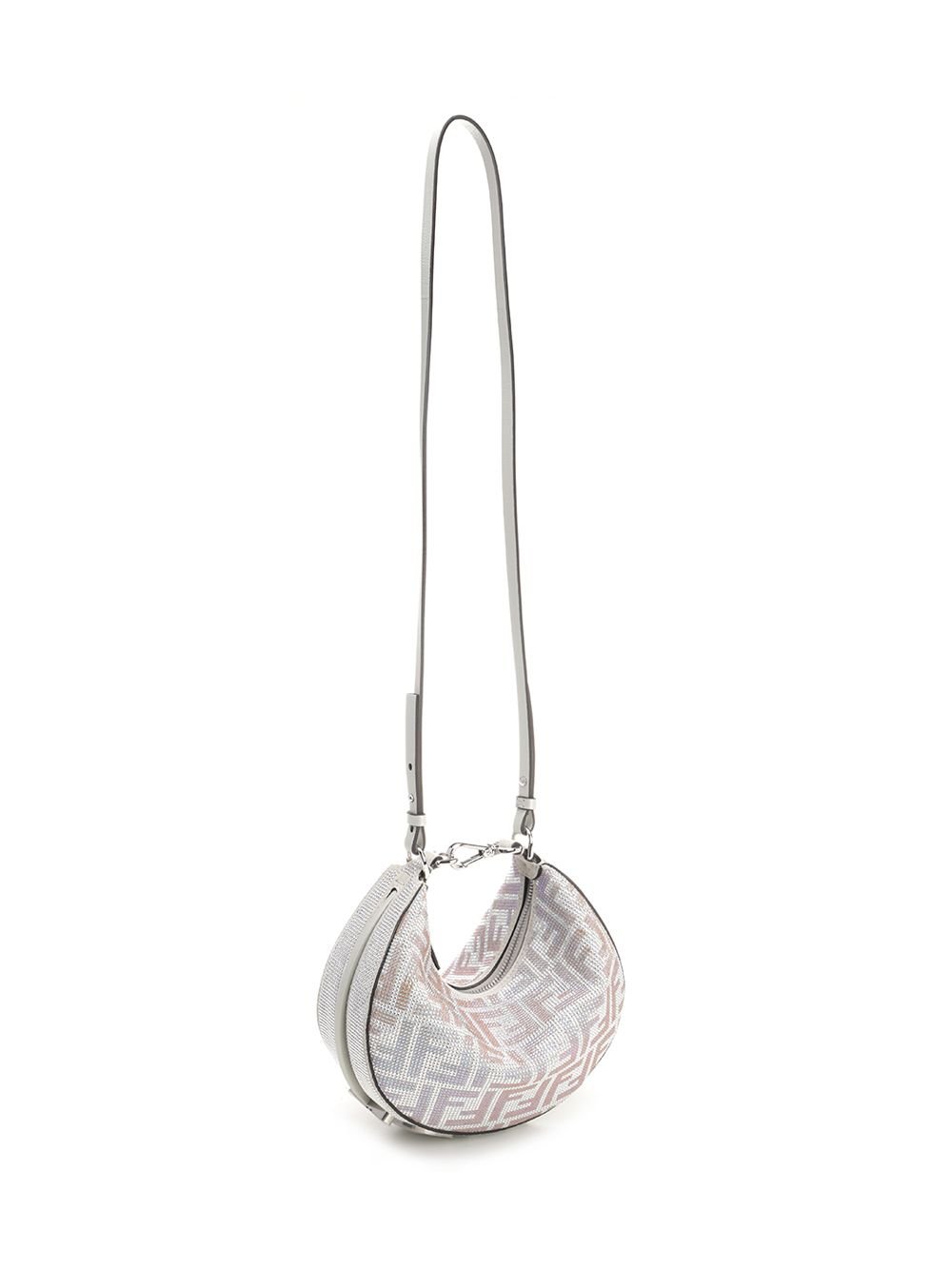 Fendi Fendigraphy Embellished Mini Hobo Bag