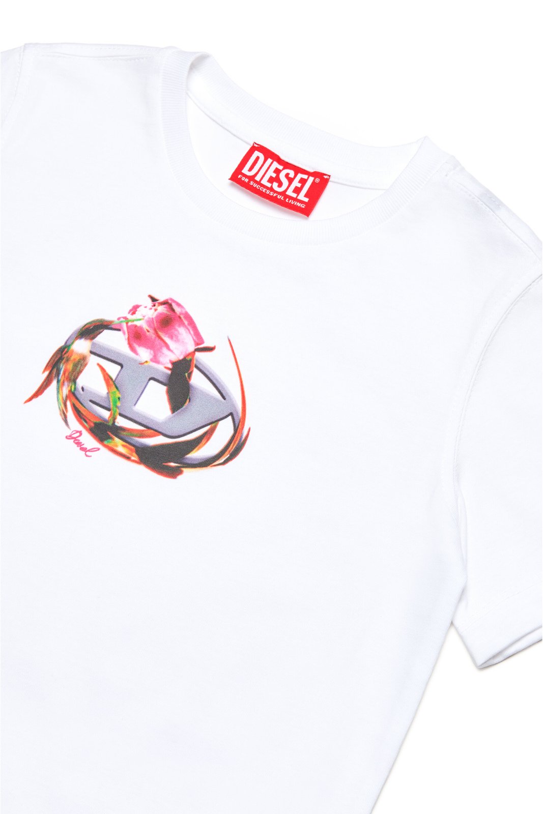 Diesel Kids Floral-Printed Crewneck T-Shirt