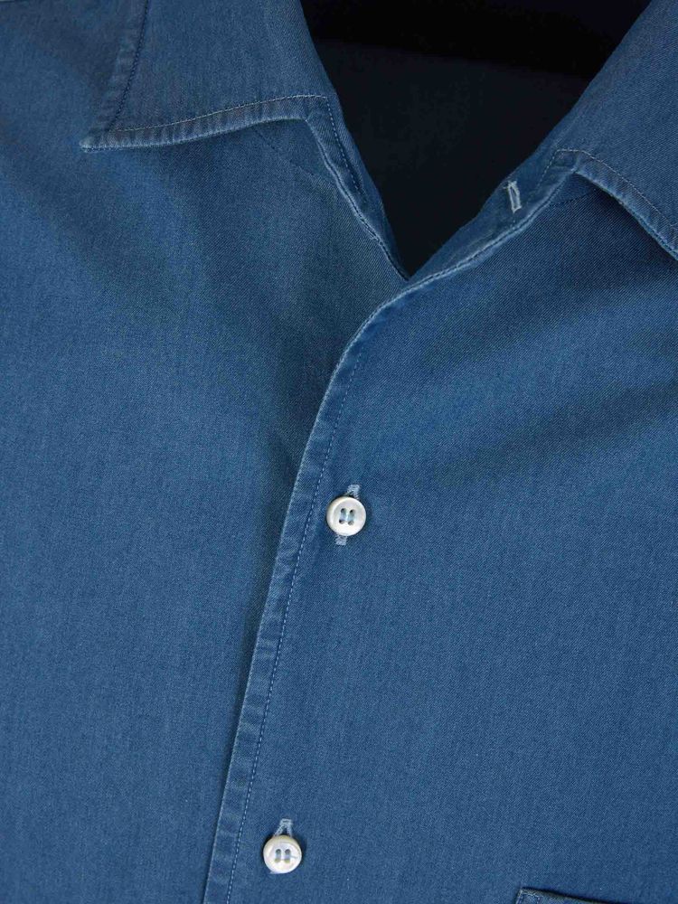 LOROPIANA 안드레 버튼 데님 셔츠