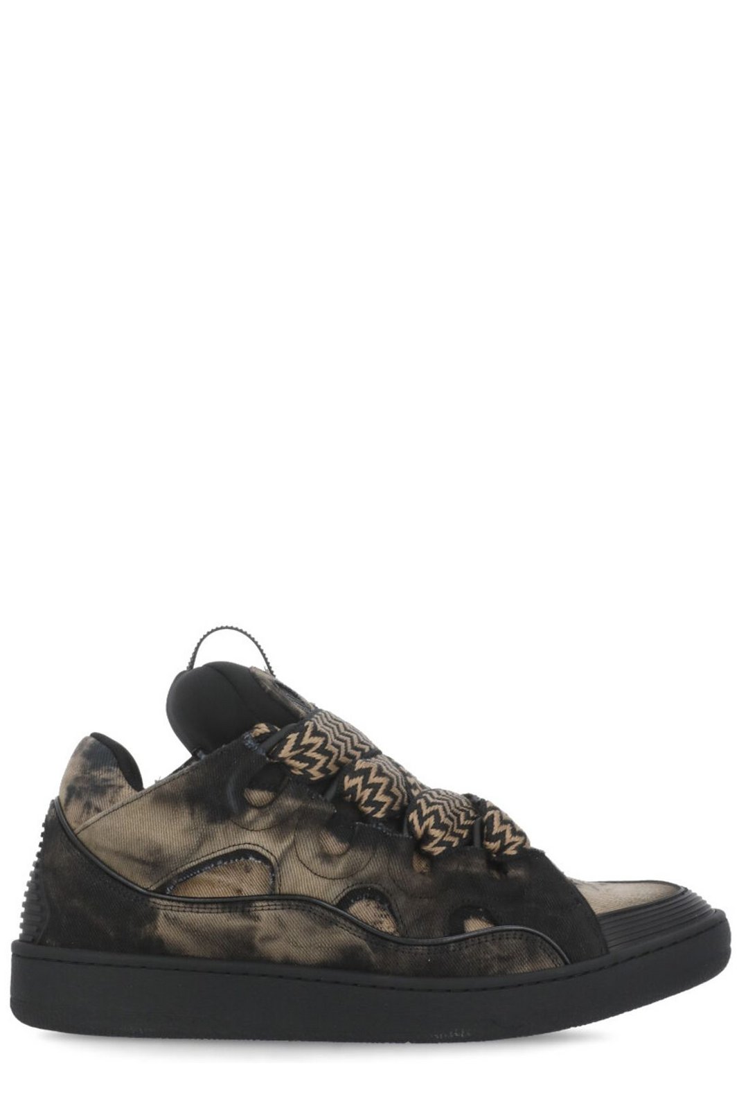 Lanvin Curb Washed Denim Sneakers
