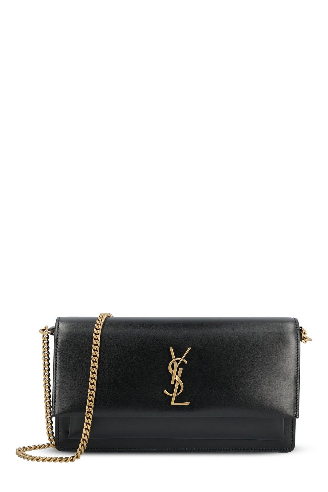 Saint Laurent Sunset Foldover Top Clutch Bag