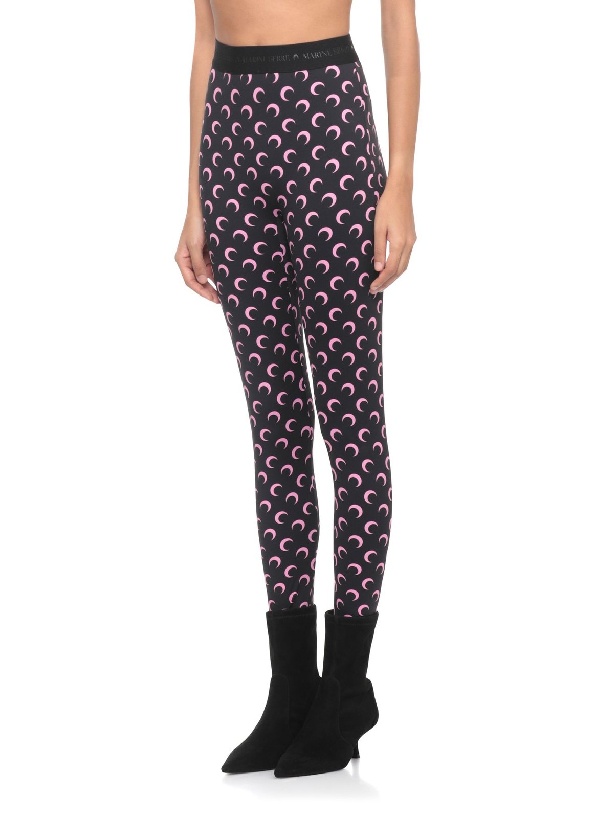 Marine Serre Moon Printed Skinny-Cut Leggings