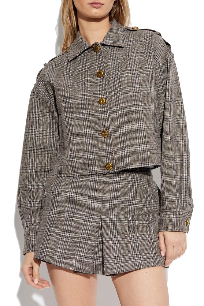 Self-Portrait｜JACKETS (CHECK JACKET (RS25100JABR-BROWN) Brown Check Jacket – self-portrait-US
