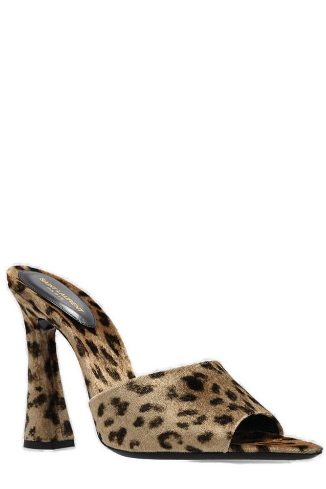 SAINT LAURENT ◆ Suite Leopard Print Velvet Mules SAINT LAURENT Suite leopard-print velour mules | NET-A-PORTER