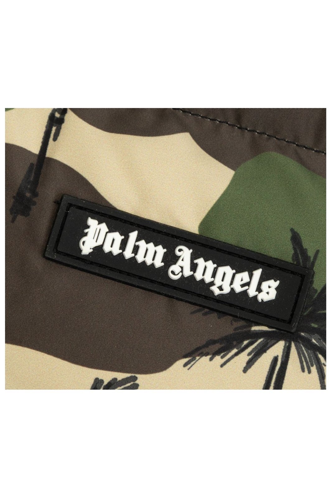 Palm Angels Kids Palm-Tree Hooded Puffer Jacket