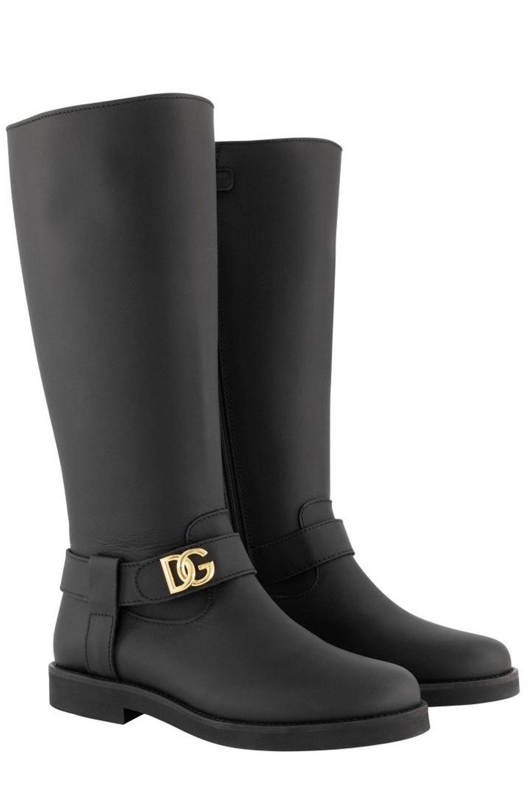 Dolce & Gabbana Kids DG Logo Plaque Boots