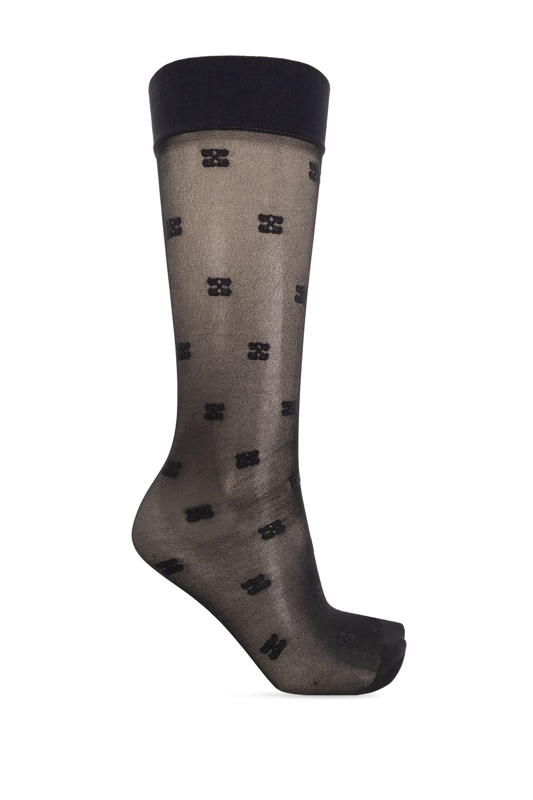 Ganni Monogrammed Knee High Socks