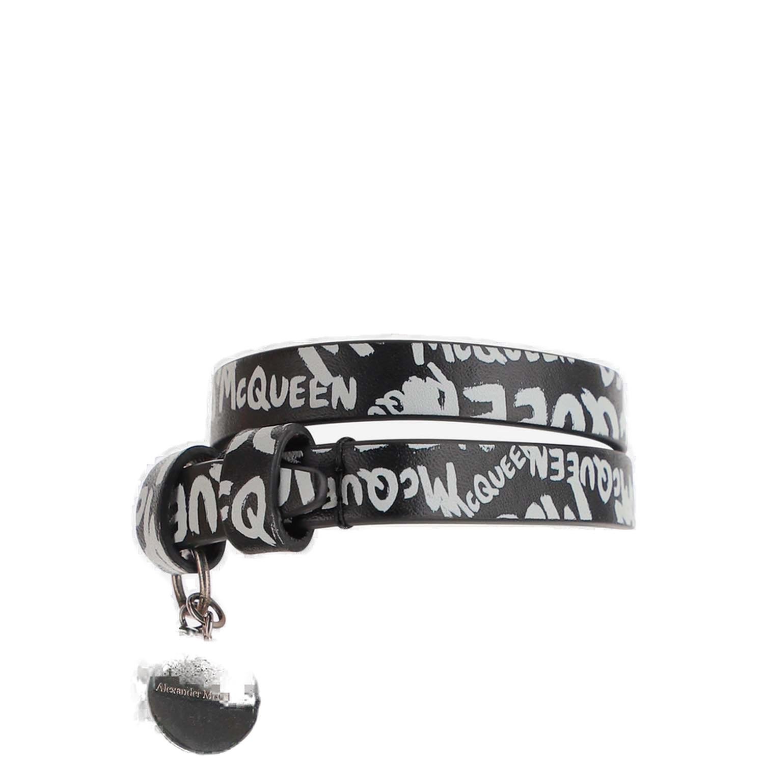 【関税&送料込】Alexander Mcqueen Graffiti Bracelet Alexander McQueen Graffiti Bracelet Silver/Black in Metal - US