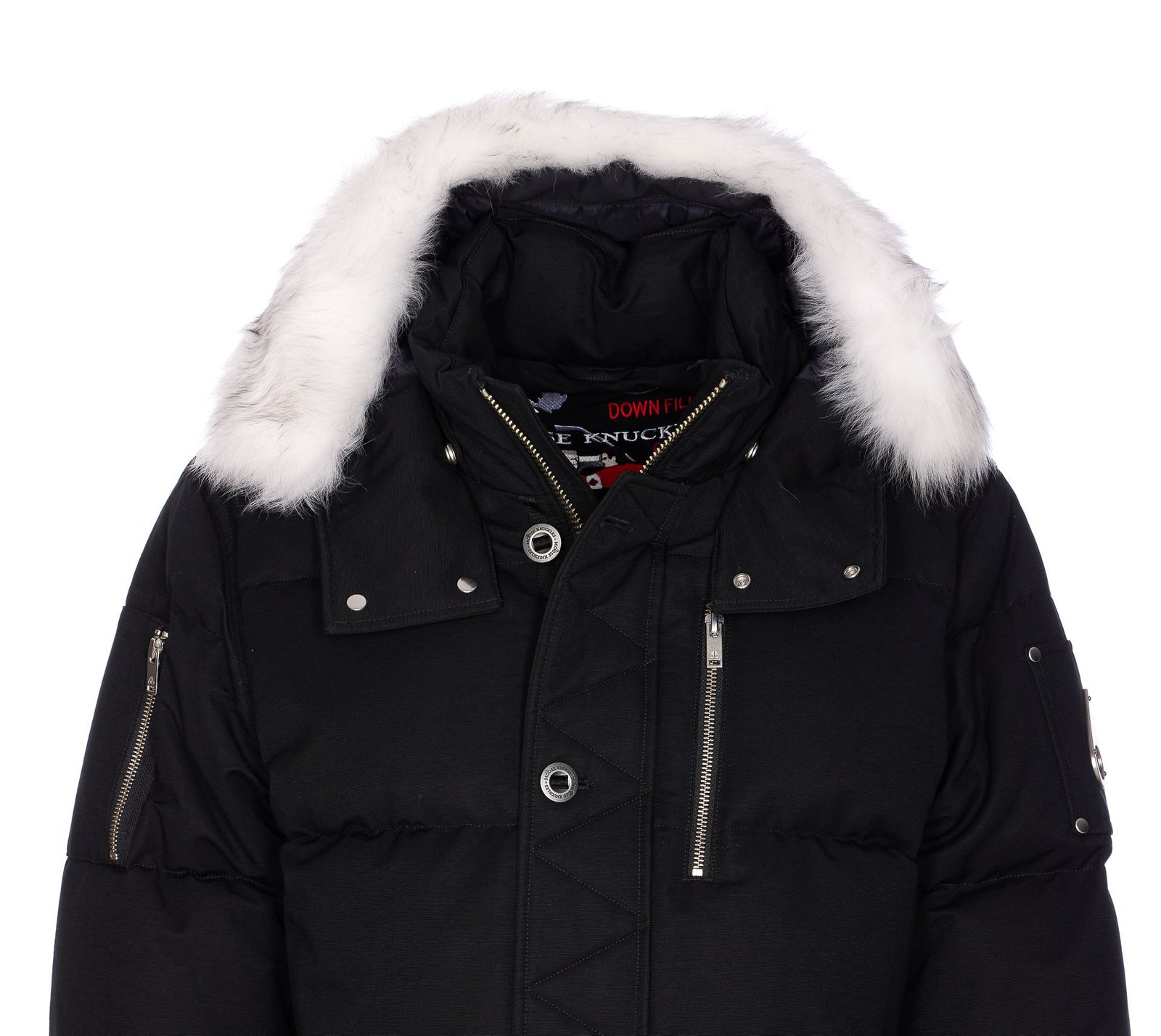 Moose Knuckles Zip Detailed Hooded Coat