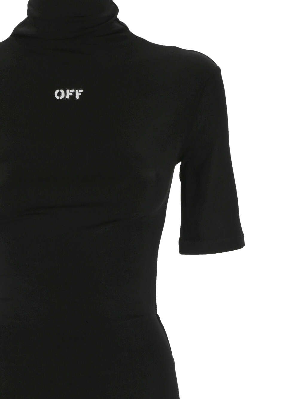 Off-White Logo Printed Turtleneck Top