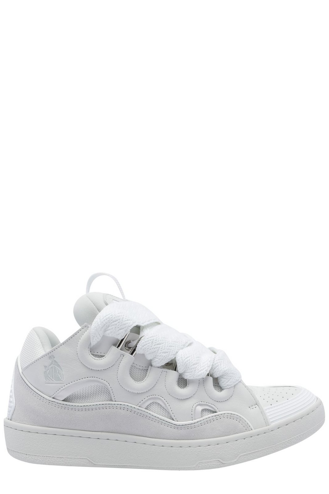 Lanvin Curb Round Toe Lace-Up Sneakers