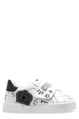 Dolce & Gabbana Kids Graphic Printed Touch-Strap Sneakers