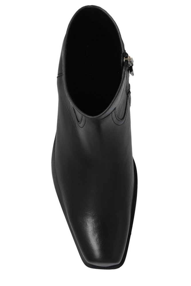 Versace Square-Toe Zipped Boots – Cettire