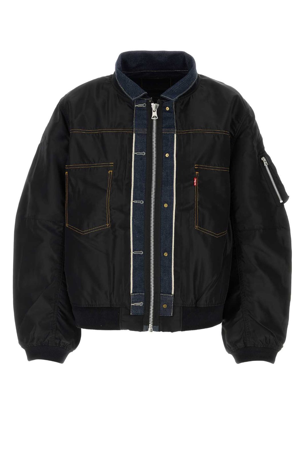 Shop Sacai X Levi's Reversible Long Sleeved Bomber Jacket on Sale