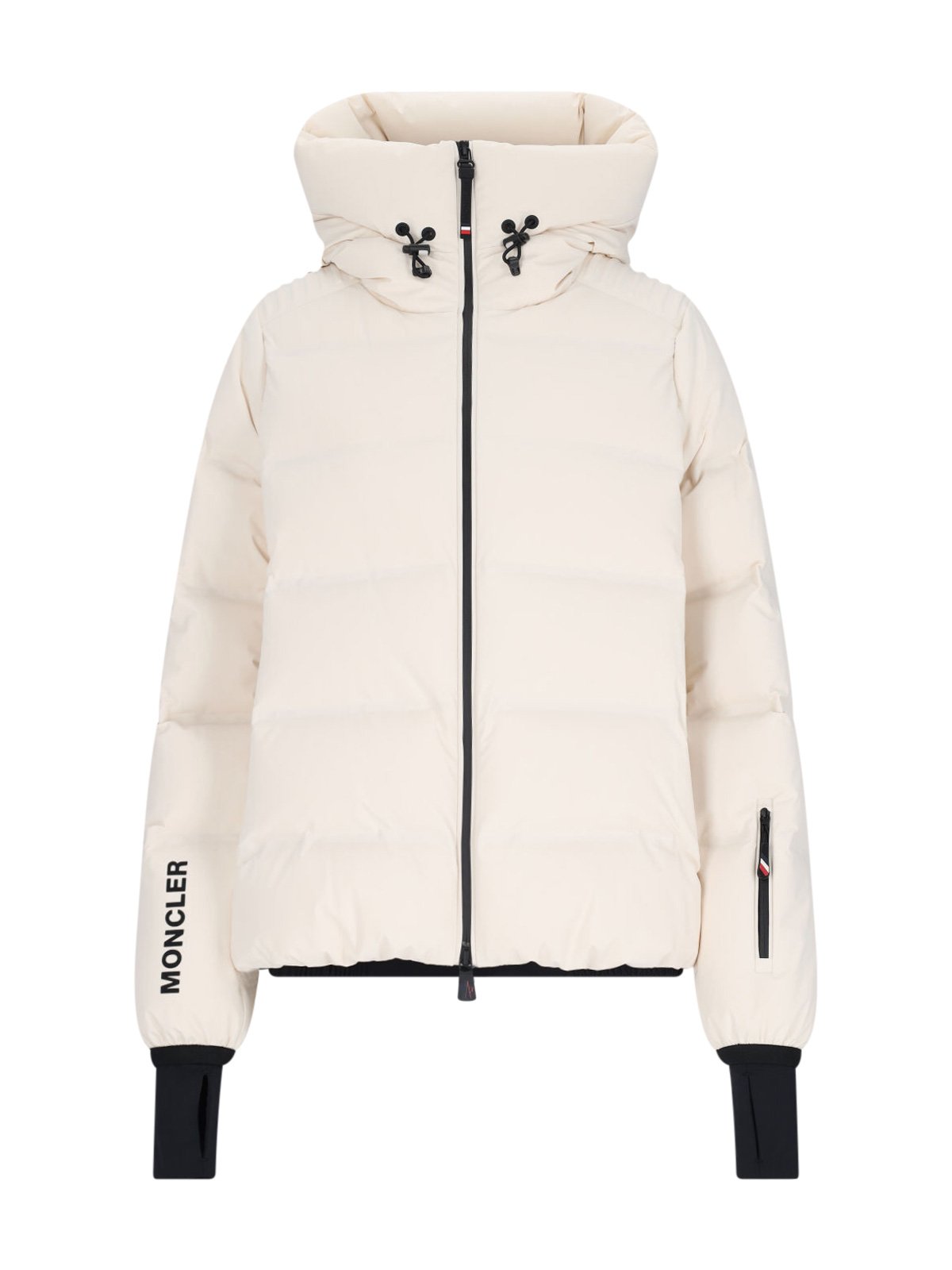 MONCLER GRENOBLE SUISSE フード付き ダウン スキージャケット ホワイト Isornoダウンスキージャケット : ショートダウン