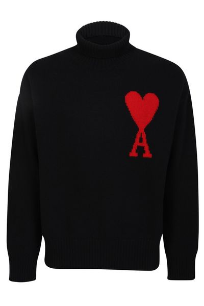 AMI Paris Ami de Coeur Turtleneck Knitted Jumper