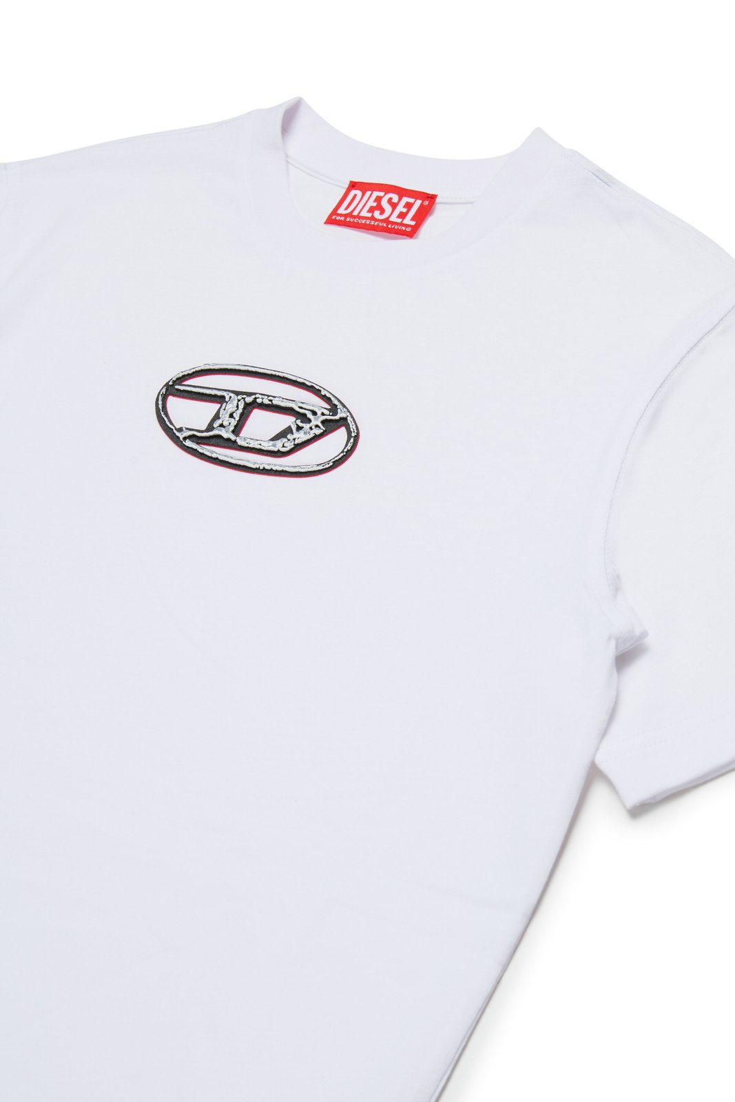 Diesel Kids Oval-D Logo Printed Crewneck T-Shirt