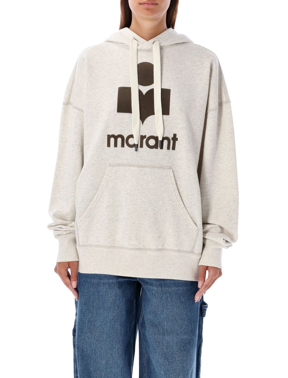 Isabel Marant Étoile Mansel Logo Printed Drawstring Hoodie