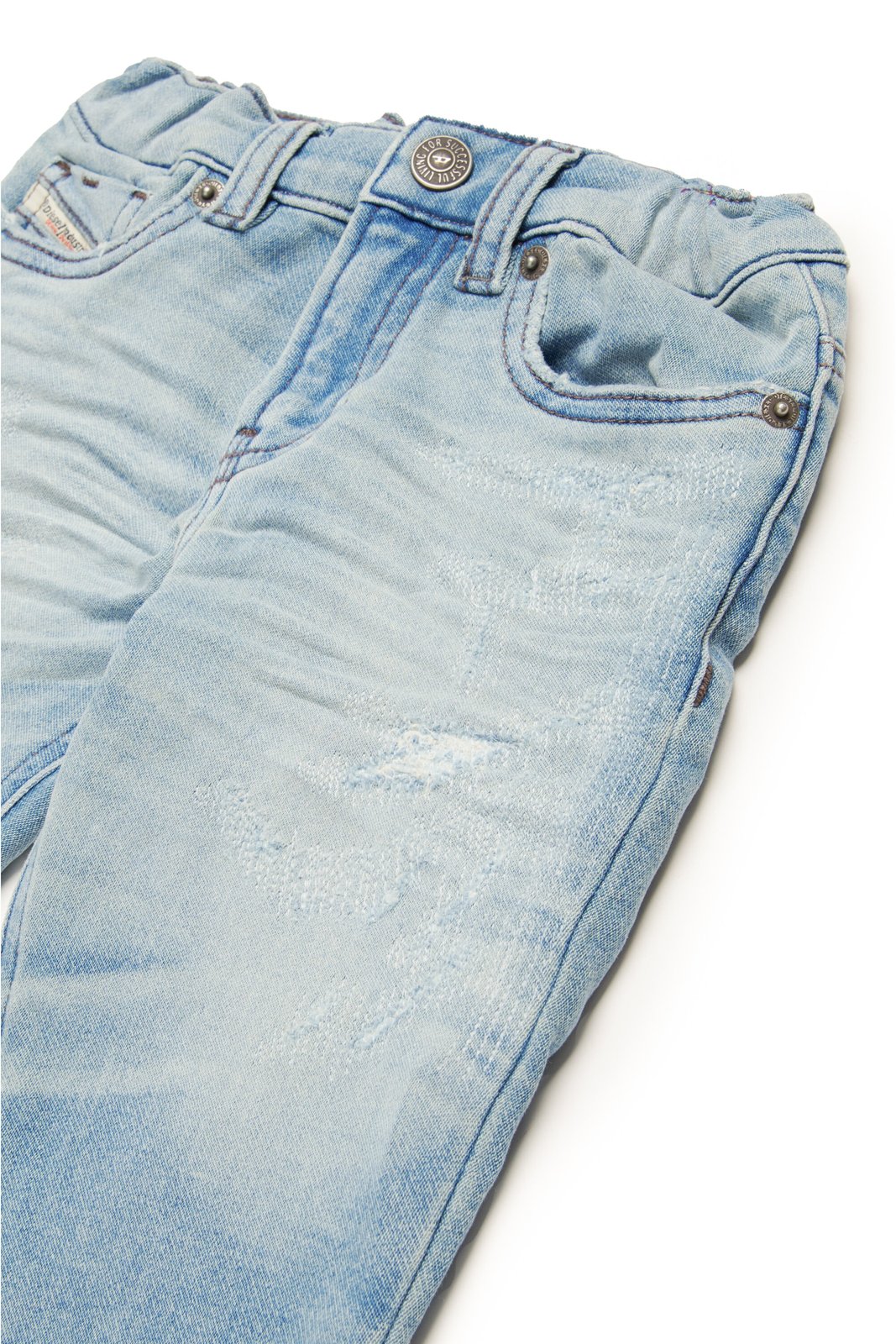 Diesel Kids Distressed Elastic Waist Jeans