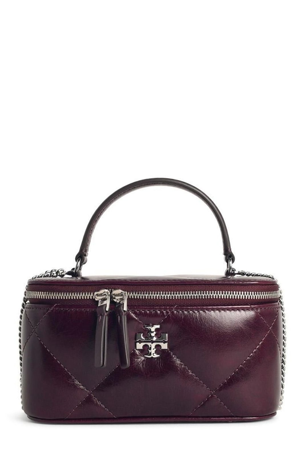 Tory Burch Logo Plaque Zip-Up Tote Bag