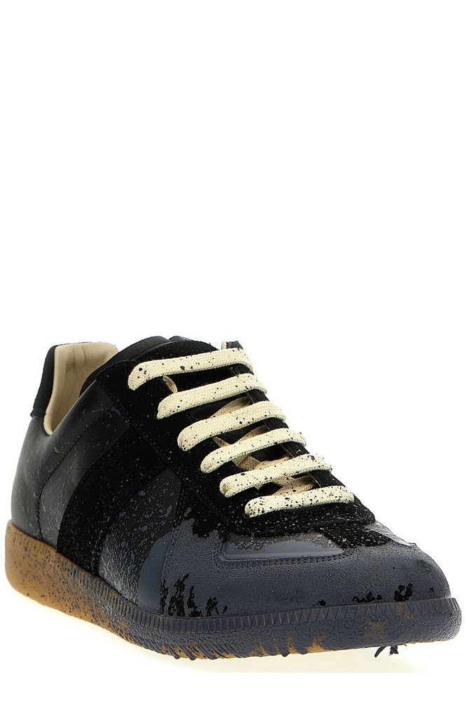 Maison Margiela Paint Replica Lace-Up Sneakers – Cettire