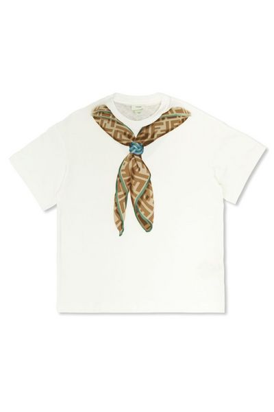 Fendi Kids Scarf Printed T-Shirt