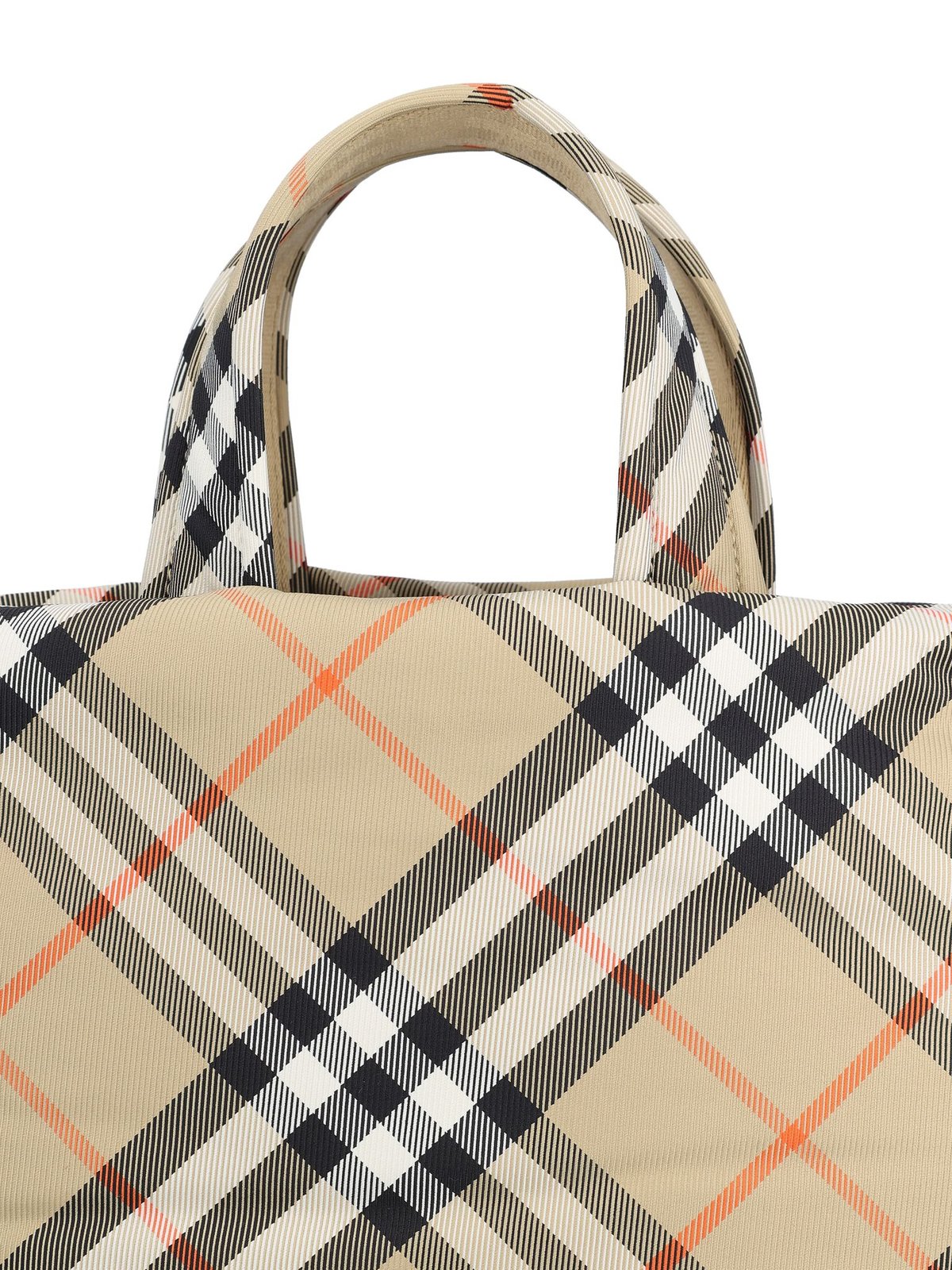Burberry Kids Checked Drawstring Tote Bag