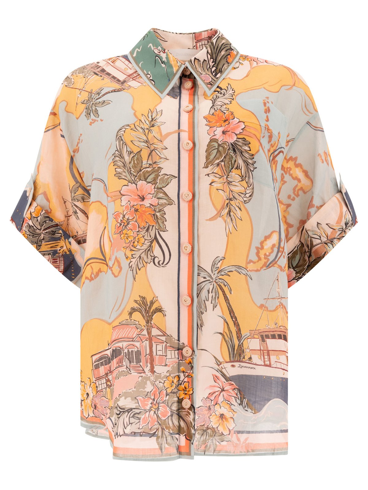 Zimmermann Zimmermann Tallow Relaxed Shirt - Shirts Zimmermann Zimmermann Tallow Relaxed Shirt - Shirts