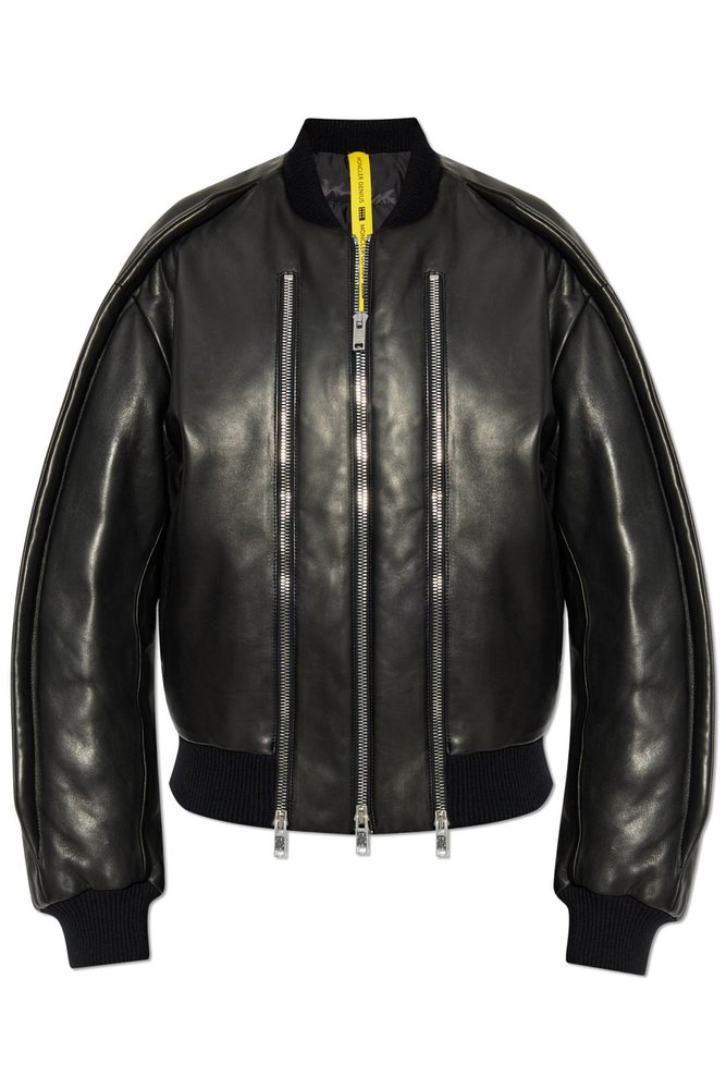 ★MONCLER × Willow Smith★レザー ボンバージャケット Moncler X Willow Smith Leather Bomber Jacket – Cettire