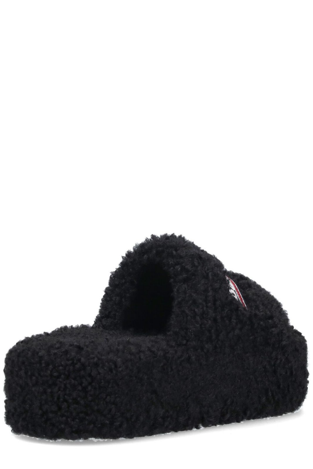 Balenciaga Faux Fur Platform Sandals