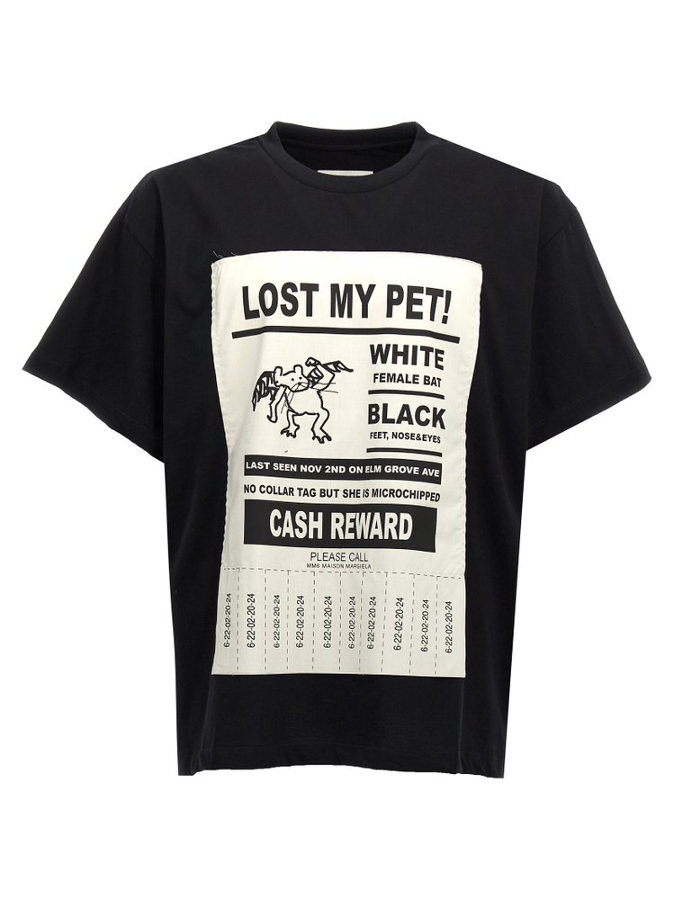 MM6 財布やデニムが似合う ロストペットTシャツ 関送無料 MM6 メゾン マルジェラ ロスト マイ ペット プリント クルー