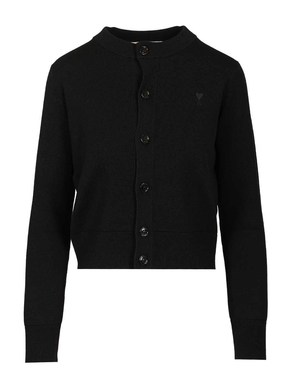 AMI Paris Ami de Coeur Embroidered Cardigan