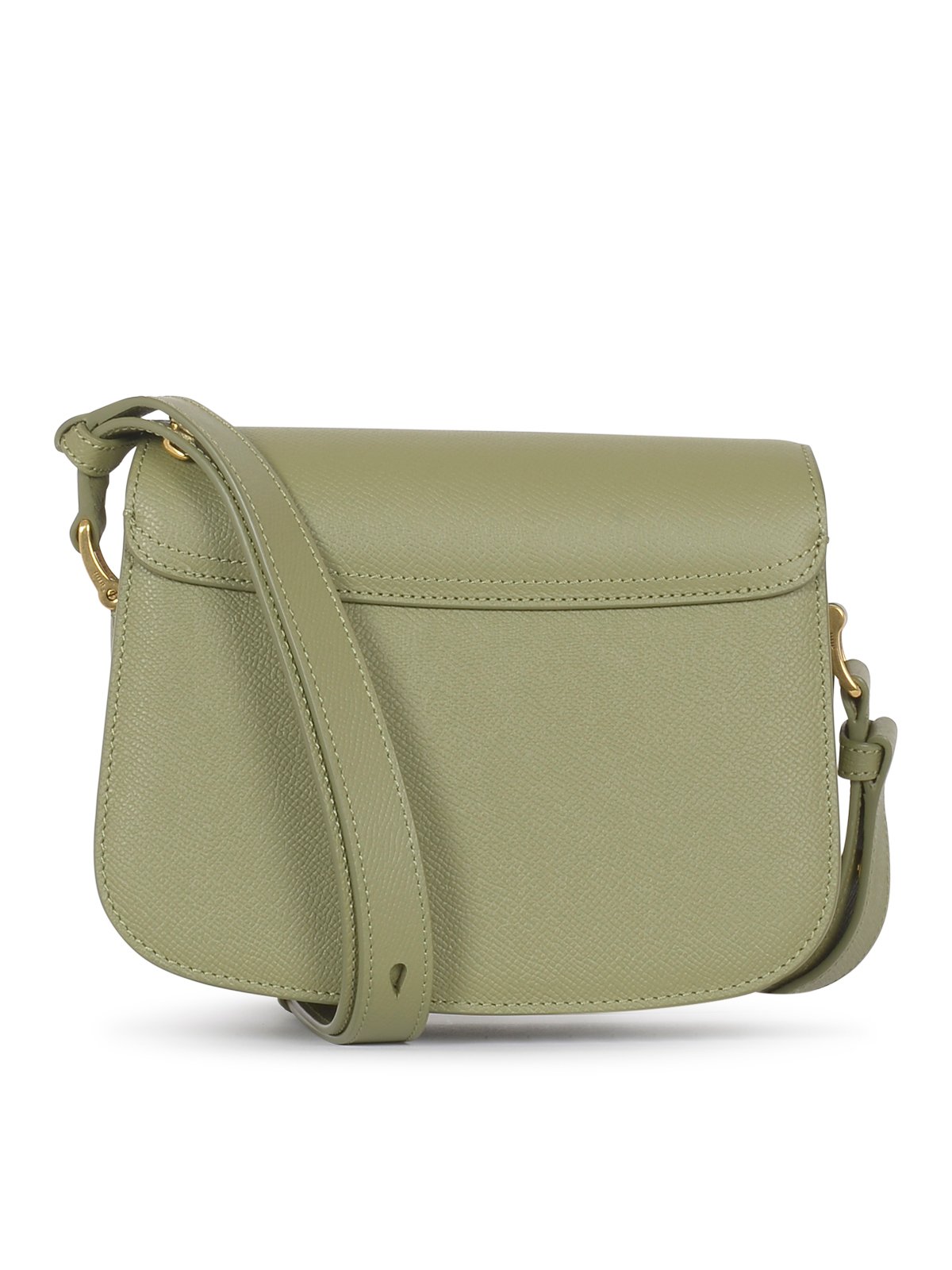 AMI Logo Plaque Foldover Top Shoulder Bag