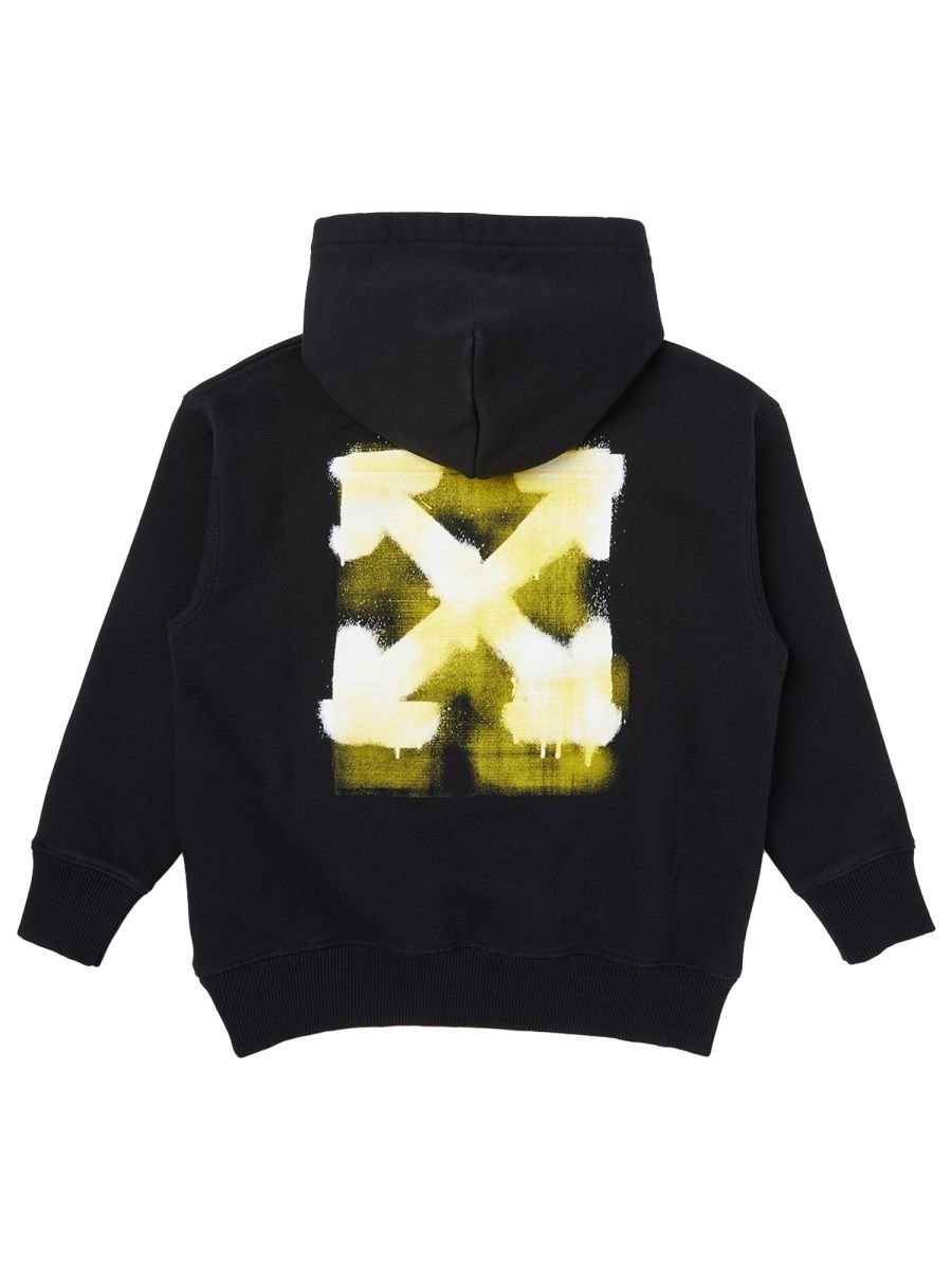 Off-White Kids Spray-Paint Logo Long-Sleeved Hoodie
