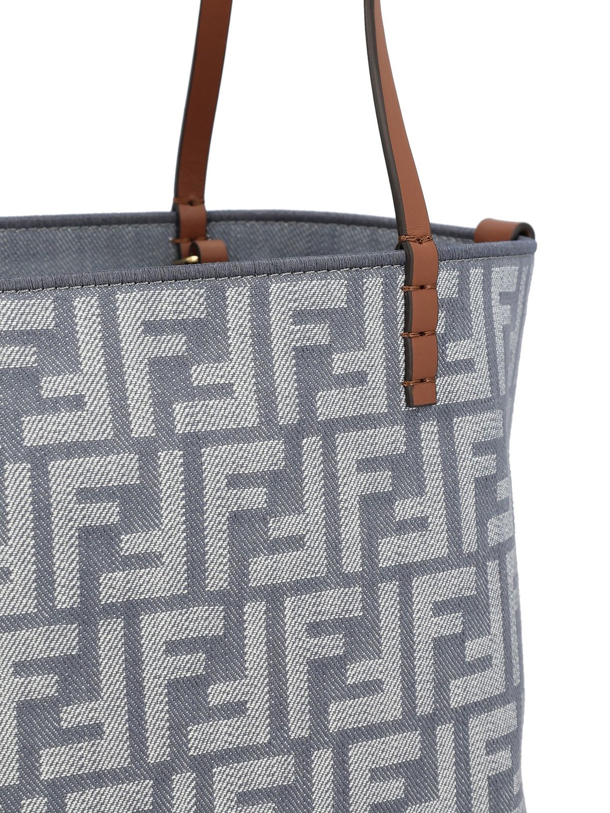Fendi Fendi Roll FF Jacquard Small Tote Bag - Tote Bags
