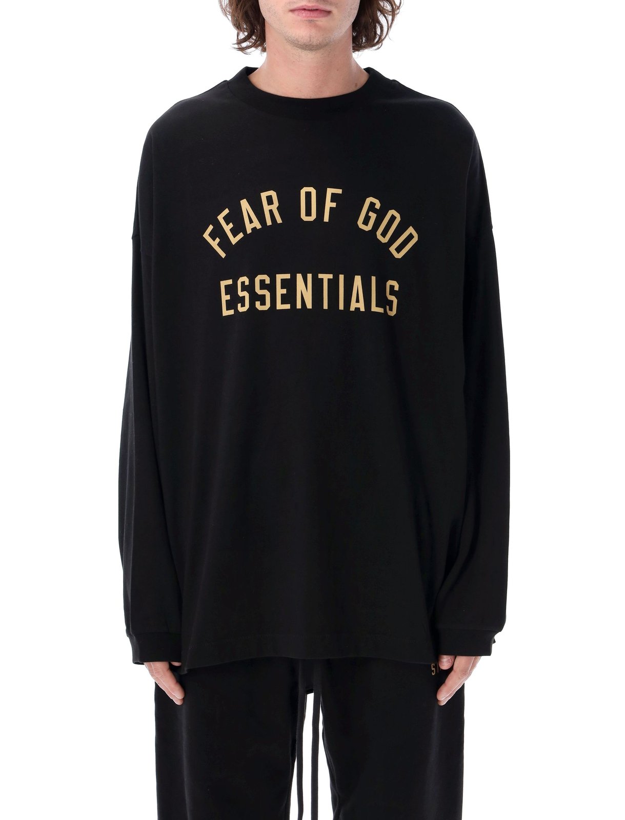 Fear Of God Essentials Logo Printed Crewneck T-Shirt – On